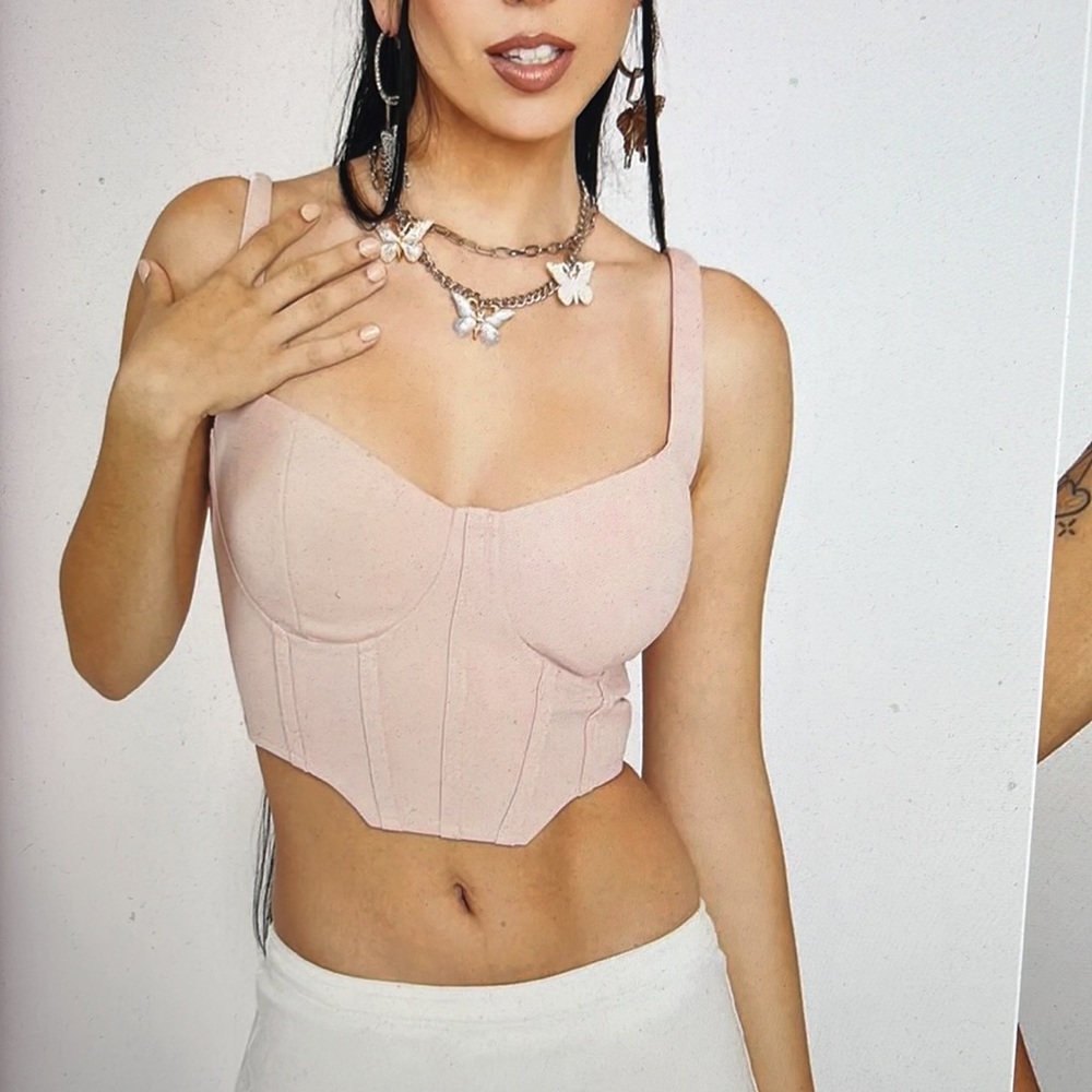 Corset Top Pink / Blush Medium Dolls Kill SOLD OUT